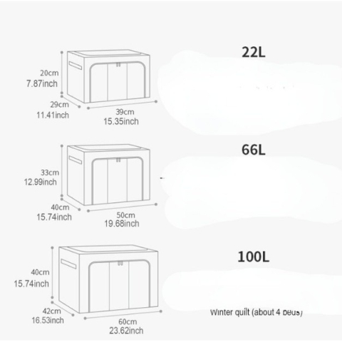 Cutie de Depozitare Pliabila, Cu fermoar Bidirectional, 66 L, Textil, 50x40x33 cm, Cadru Metalic, o Fereastra, Suport Baza Stabil din Plastic, Verde [4]