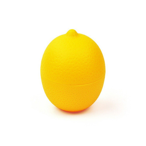 Organizatoare si Depozitare Bucatarie - Cutie de depozitare si pastrare a alimentelor, Plastic, Model Lamaie, 8x8x11 cm, Galbena