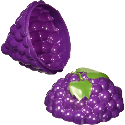 Cutie de depozitare si pastrare a alimentelor, Plastic, Model Strugure, 10x10x13.5 cm, Mov [2]