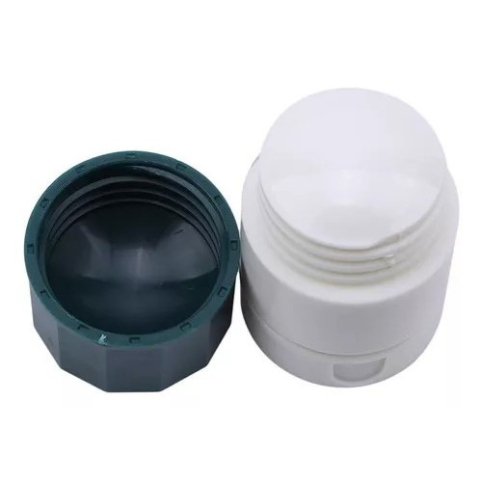 Cutie Pastile Multifunctionala, Flippy, 4 in 1, Pahar Apa, Taiere, Sfaramare, Depozitare, Compact, ABS cu Lama din Inox, Alb/Verde, 8.7x6.2x4.1 cm [4]