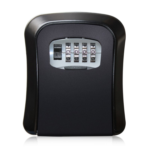 Cutie pentru Chei cu Parola, din Aliaj de Aluminiu si Plastic, Cod din 4 Cifre, Impermeabila, Negru [2]