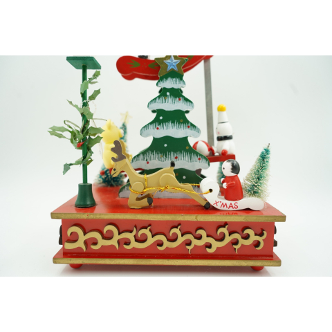 Cutiuta muzicala decorata de Craciun, Multicolor, din Lemn, 17 cm x 27.5 cm, Interior, [2]