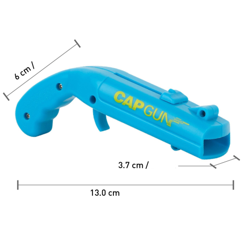 Deschizator de sticle, Model Pistol, Plastic, ABS, pentru Dopuri Metalice, 13 x 6 x 3.7 cm, Albastru [4]