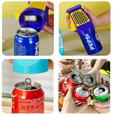 Desfacator Doze, Flippy, din ABS, 10.7 x 8 cm, Manual, Albastru/Galben [2]