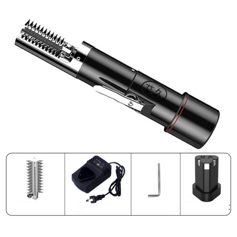 Dispozitiv Electric de Curatare Solzi Peste, din Otel Inoxidabil, 28 x 5 cm, Negru [4]