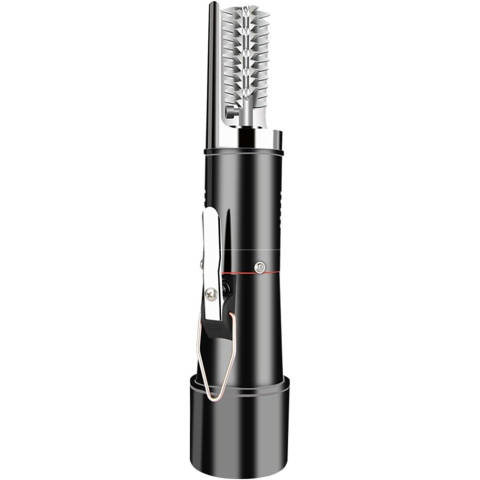 Ustensile pentru Bucătărie - Dispozitiv Electric de Curatare Solzi Peste, din Otel Inoxidabil, 28 x 5 cm, Negru