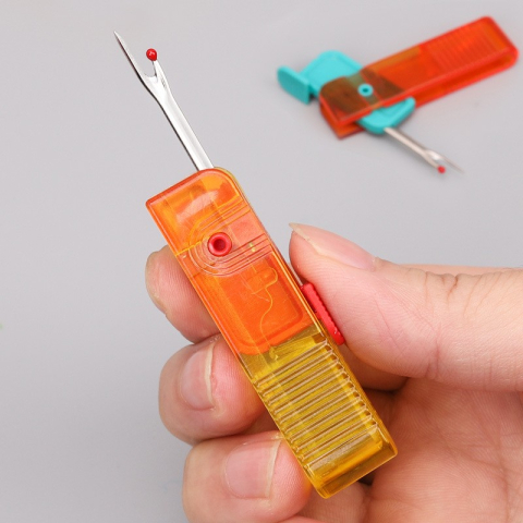 Dispozitiv pentru Descusut, Taietor de Etichete, 1.7 x 7 cm, Pliabil, din Plastic, Rosu/Galben [4]