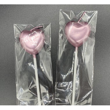 Lumanare de Tort, Model Inima, Party, 8.5 x 3 cm, Roz Gold [6]