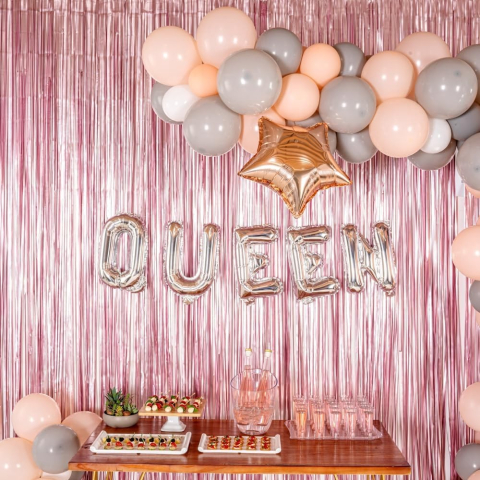 Balon Folie Metalizata Litera Q, 80 cm, Umflati cu Heliu sau Aer, Ambalaj Individual, Pai inclus, Argintiu [2]