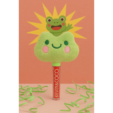 Luciu de Buze, Kevin&amp;Coco, Animat de Plus, Model Broasca, Verde [1]