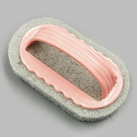 Maturi, Perii, Mopuri si Galeti - Perie Burete de curatat cu maner, perie pentru gresie, baie, Bucatarie Roz