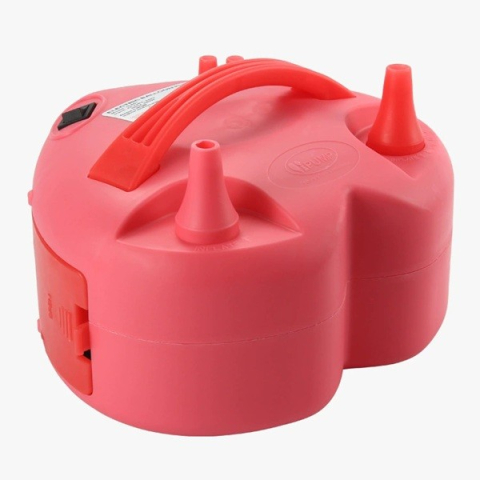 Pompa Electrica Pentru Umflat Baloane, 600 W, in Forma de Inima, Doua Capete de Umflat, din Plastic, Rosu [3]