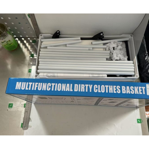 Cos de Rufe, 3 Rafturi, 4 Cosuri, Cadru de Otel Inoxidabil, 123x28x57 cm, 123x44x57 cm, Alb [3]