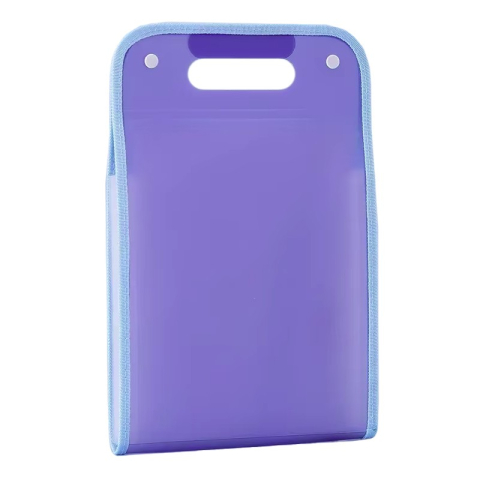 Accesorii Birou si Consumabile - Suport Vertical pentru Hartii A4, Suport Portabil pentru Hartie A4 cu Maner, PP, pentru Depozitare Hartii si Documente, 37x24.3 cm, Mov