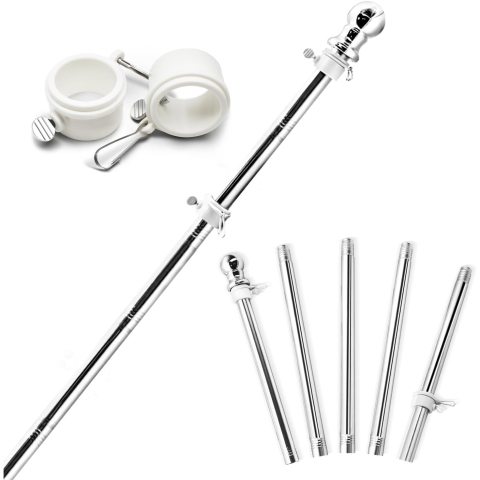 Steaguri - Suport de Steag, 180 cm, Argintiu