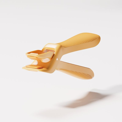 Articole pentru Bucatarie - Cleste pentru Boluri, Anti-Alunecare, din ABS si Silicon, Extindere, pentru Oale, Tigai, de Uz Casnic, Rezistent la Temperaturi Inalte, 16x 10.5 x 3.6 cm Galben