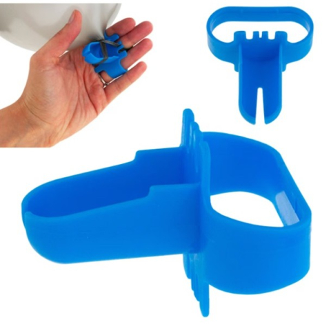 Dispozitiv de Legat Baloane, din Plastic, pentru Mana, 6.5 x 5.5 cm, Albastru [3]