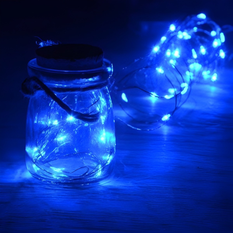 Liniar / Sir - Instalatie de Craciun Liniara,®, Tip Liniara, Fir Cupru, 8 Jocuri de Lumini, cu Telecomanda, 10 m, 100 Led-uri, Alimentare USB, 4.5V, Albastru