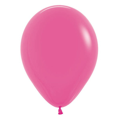 Set 10 Baloane din Latex, Model Party cu Buline si Simple, 30 cm, Fucsia, 2.8 g [2]