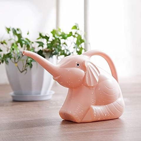Stropitoare pentru Copii, in forma de Elefant, 1500 mL, pentru Udat Plante, 19.5x17x11.8 cm, Roz [1]