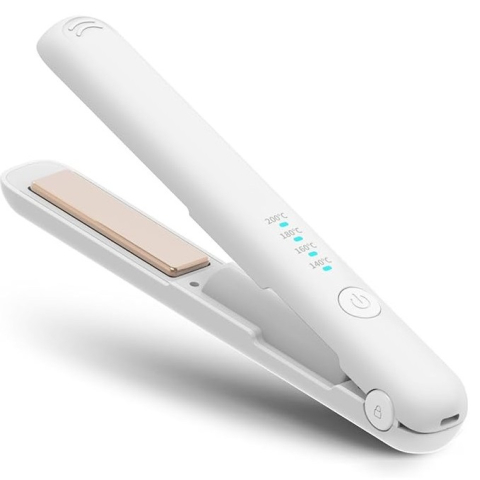 Placa de Par fara Fir, Adaptor Tip C, Tensiune 5V, Capacitate Baterie 3000 mAh, Indreptat, Ondulat, 4 Trepte de Temperatura, 21.8 x 3.1 x 3.4.1 cm, Alb [3]