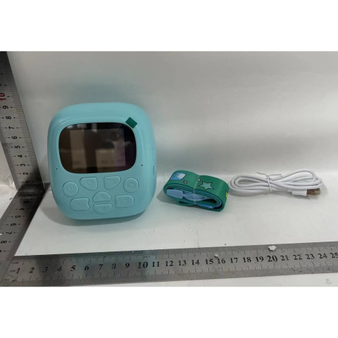 Camera Instantanee pentru Copii, Camera Frontala + Selfie, cu Functie de Printare, Cablu USB-C, Bluetooth, Compatibil iOS/Android, Imprimare APP, Model Dino, Albastru [4]