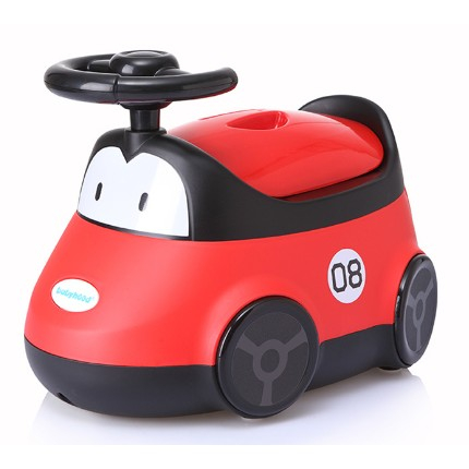 Olita pentru Copii, +1an, Portabila, Design Masinuta cu Capac, Model Prietenos, Non-Toxic, Compartiment Detasabil, Usor de Curatat, Rosu [2]