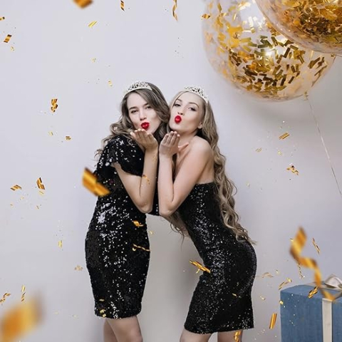 Set 2 Piese pentru Majorat, 15 x 13 x 5 cm, Coronita Printesa Silver si Panglica 18&amp;amp;Fabulous, Negru [1]