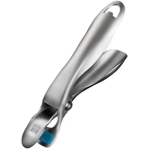 Articole pentru Bucatarie - Clema pentru Boluri, Anti-Alunecare, din Otel Inoxidabil si Silicon, de Uz Casnic, Rezistent la Temperaturi Inalte, 19.5x3.2 cm, Gri