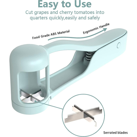 Taietor de Struguri Manual, Usor de Curatat si Folosit, Plastic si Otel, Albastru Deschis, 16.5x5.5 cm [3]