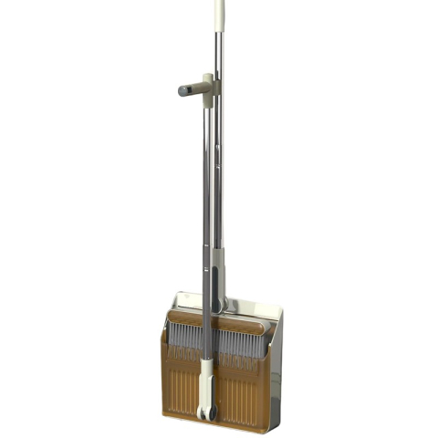 Maturi, Perii, Mopuri si Galeti - Set Matura si Faras cu Coada cu Dinti de Pieptene pentru Curatare Matura, rotativ, pliabil, detasabil, Otel inoxidabil si Polipropilena, 99 x 30 cm Galben