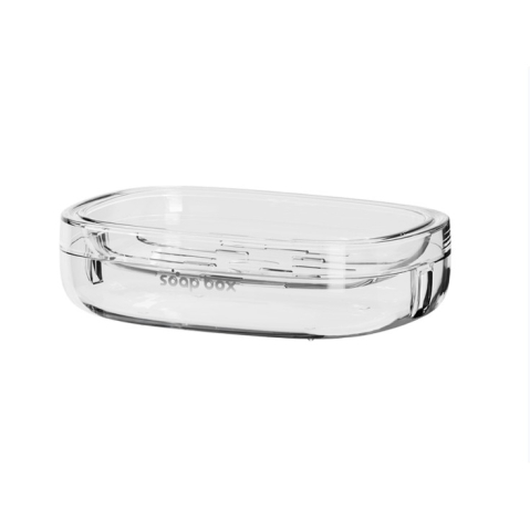 Articole pentru baie - Savoniera, Pentru Blat, PET, Scurgere Optima, Argintiu Transparent