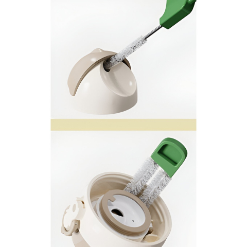 Perie de Curatat Pahare, Cani, Sticle, cu Maner Lung si Burete, Accesorii pentru Spalarea Paielor si Capacelor, usor de Agatat, 27.5x11.4x6cm, Verde [6]