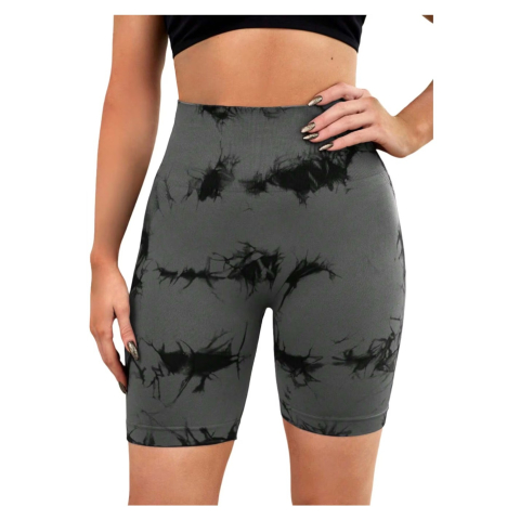 Fitness si sport - Pantaloni de Fitness/Yoga, pentru Femei, Material Elastic, Spandex, Gri, Marime L