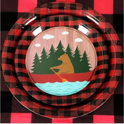 Set 10 Farfurii Unica Folosinta, 18 cm, Model Urs, Multicolor [1]