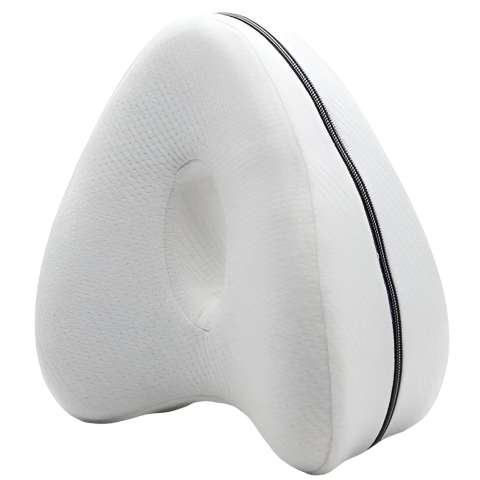 Ingrijire personala si cosmetice - Perna Ortopedica pentru Picioare, Multifunctionala, Confortabil?, in Forma de Inima, Spuma cu Memorie, Curea Anti-cadere, 25x23x13 cm, Alb