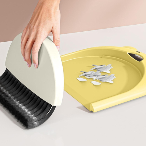 Set Matura si Faras, Pentru Birou, din PP, Model Ursulet, 23.5 x 18 cm, Galben [3]