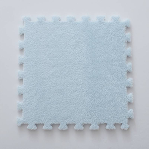 Set 10 Piese Covor tip Puzzle, Spuma EVA, Pufos, 30 x 30 x 1 cm, Baby Blue [3]