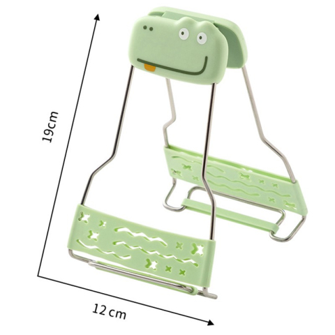 Clema pentru Boluri Creativa, Anti-Alunecare, din Silicon, de Uz Casnic, Rezistent la Temperaturi Inalte, Model Animat, 19x12 cm, Verde [1]
