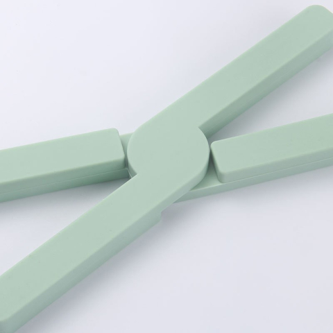 Suport pliabil din silicon pentru vase fierbinti portabil, usor de depozitat, rezistent la temperaturi foarte ridicate, 14.5 x 7.5 x 1.6 cm, antialunecare, verde [5]