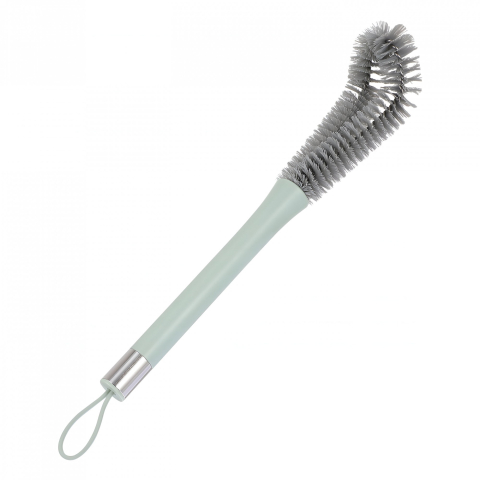 Perie de Curatat Pahare, Sticle, Biberoane, cu Maner Lung, Uz Casnic, Silicon, Ergonomic, 3.9x5.4x38.5cm, Verde [7]