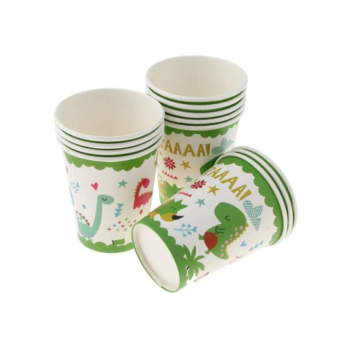 Set 10 Pahare Petrecere, Colectia Dino Park, 8.5 x 7 x 5 cm, din Carton, Multicolor [2]