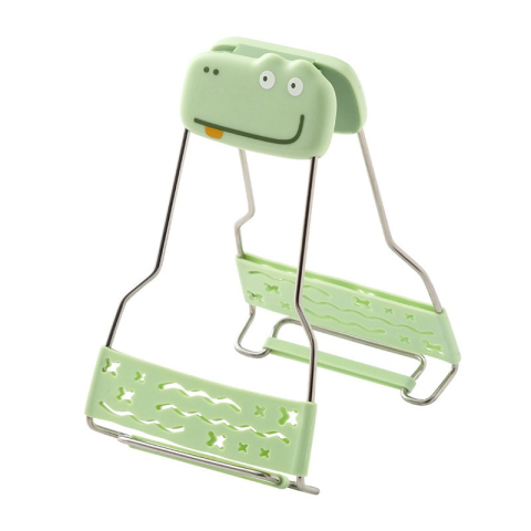 Ustensile pentru Bucătărie - Clema pentru Boluri Creativa, Anti-Alunecare, din Silicon, de Uz Casnic, Rezistent la Temperaturi Inalte, Model Animat, 19x12 cm, Verde