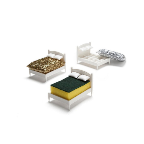 Suport de Scurgere, pentru Burete/Sarma, Model Pat, Alb [4]