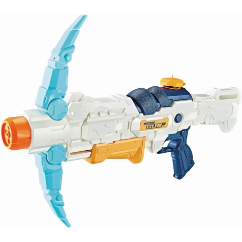 Pistol cu Apa, +6 Ani, Rezervor 700 ml, 4 Moduri de Stropire, din Plastic, 56 x 37 x 23 cm, Alb [3]