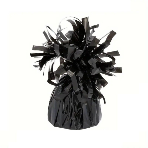 Accesorii Baloane - Greutate pentru Baloane cu Heliu, din Folie cu Franjuri, 170g, 13 x 5 x 3 cm, Negru