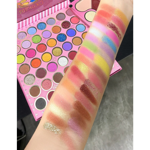 Trusa de Machiaj, KEVIN &amp; COCO, Princess Palette. Fard de Pleoape, Iluminator, Corector, Ruj, 79 culori, 19.7 x 20 x 2 cm [8]