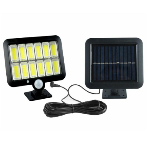 Lampa Solara LED 120 COB, 12 Grile, Senzor de Lumina si Miscare, Lungime Cablu 5 m, Lumina Alba [2]
