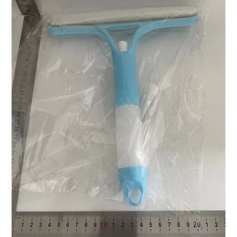 Racleta de Curatare 3 in 1, Multifunctional, Pentru Casa si Masina, Pulverizator de Spray, Racleta din Silicon si Burete, 21.5 x 25.7 cm, Albastru [1]