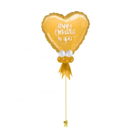 Greutate pentru Baloane cu Heliu, din Folie cu Franjuri, 170g, 13 x 5 x 3 cm, Auriu [2]